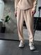 Мужские oversize брюки в рубчик - бежевые sebs6 фото 1