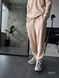 Мужские oversize брюки в рубчик - бежевые sebs6 фото 5