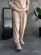 Мужские oversize брюки в рубчик - бежевые sebs6 фото 4