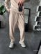 Мужские oversize брюки в рубчик - бежевые sebs6 фото 2