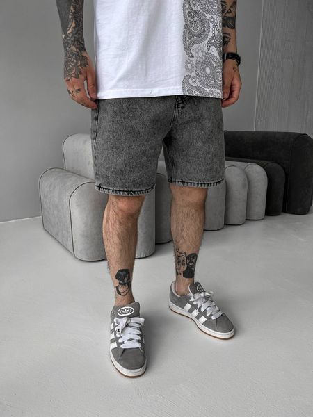 Чоловічі джинсові oversize шорти - сірі jl928-307 фото