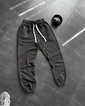 Чоловічі спортивні oversize штани - сірі dgim9-S фото