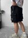 Мужские oversize шорты &ndash; черные rok1 фото 5