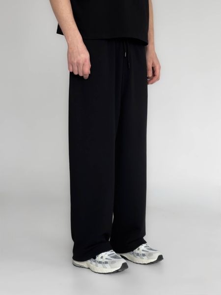 Чоловічі oversize спортивні штани Baggy - чорні pa02702-S фото
