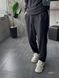 Мужские oversize брюки в рубчик - черные sebs1 фото 2