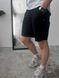Мужские льняные oversize шорты - черные lst1 фото 2