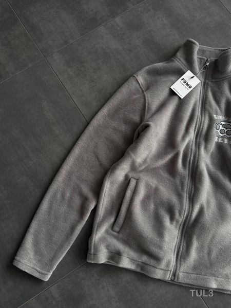 Мужской флисовый oversize бомбер - серый tul3 фото