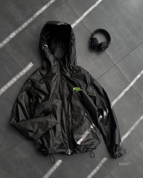 Мужская oversize ветровка - черная kasth7-S фото