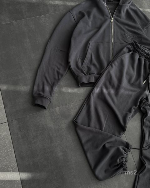 Мужской oversize спортивный костюм - графит rms2-S фото