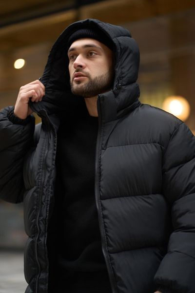 Мужской зимний пуховик "Heat" (черный) 164025160852 фото