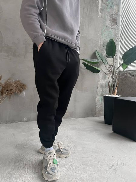 Чоловічі спортивні oversize штани на флісі - чорні fstn1n фото