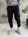 Чоловічі спортивні oversize штани на флісі - чорні fstn1n фото 1