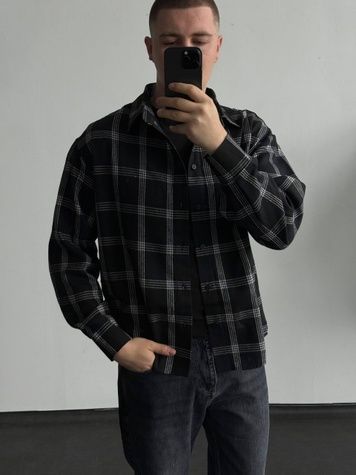 Чоловіча сорочка oversize - чорна klet7-XL фото