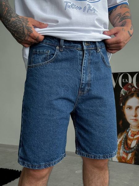 Чоловічі джинсові oversize шорти - сині jl272/2 фото