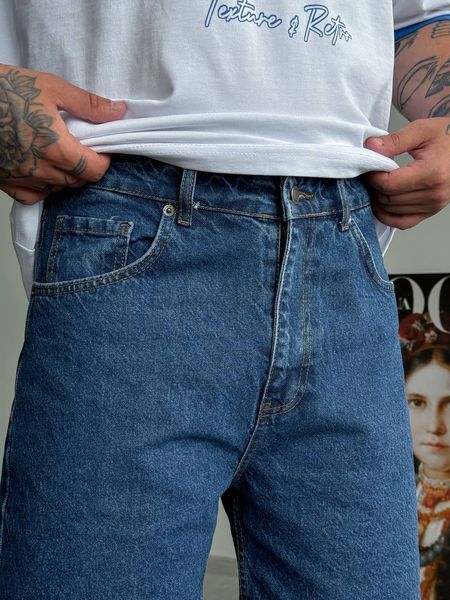 Чоловічі джинсові oversize шорти - сині jl272/2 фото