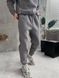 Мужские спортивные oversize брюки на флисе - серые fstn9n фото 5