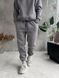 Мужские спортивные oversize брюки на флисе - серые fstn9n фото 1