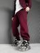 Мужские зимние oversize брюки - бордовые krr12 фото 2