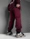 Мужские зимние oversize брюки - бордовые krr12 фото 3