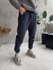 Чоловічі спортивні oversize штани на флісі - сині fstn2n фото 5