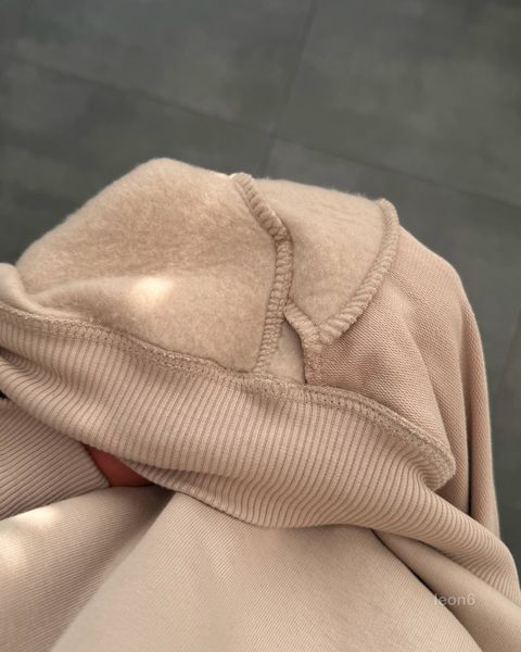 Мужской oversize спортивный костюм на флисе - бежевый leon6n фото