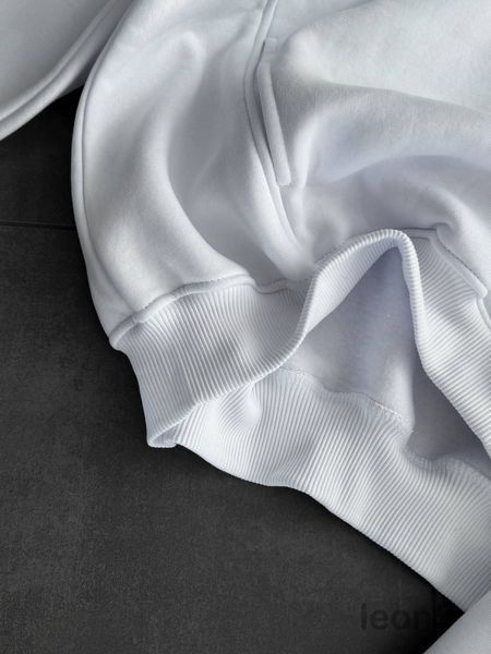 Мужской спортивный oversize костюм - белый leon5 фото
