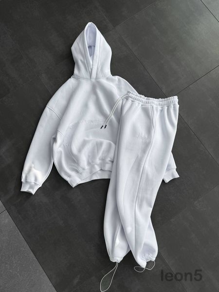Мужской спортивный oversize костюм - белый leon5 фото