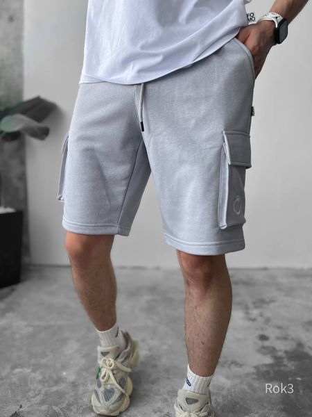 Мужские oversize шорты &ndash; серые rok3 фото