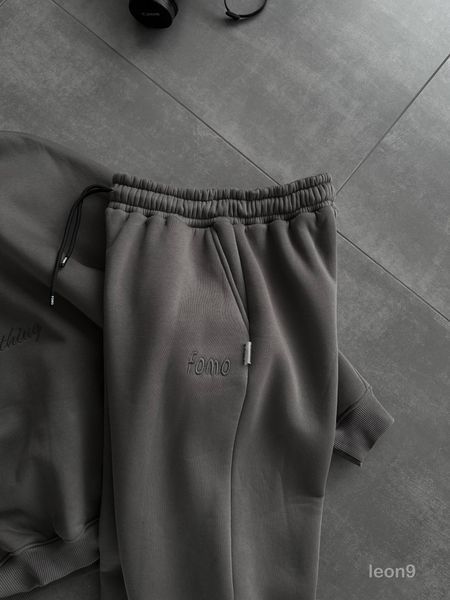 Мужской спортивный oversize костюм - темно-серый leon9 фото