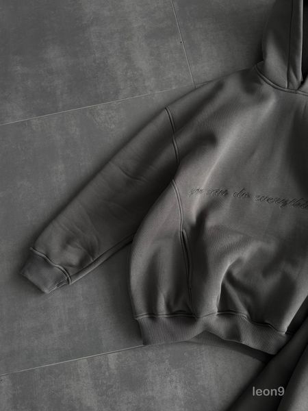 Мужской спортивный oversize костюм - темно-серый leon9 фото